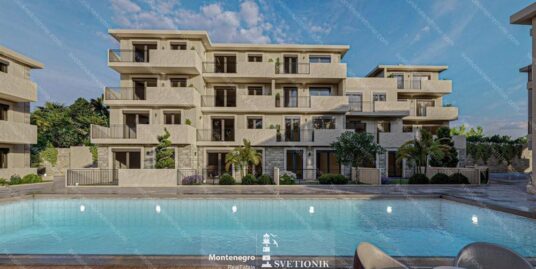 Stan u izgradnji u kompleksu sa bazenom – Baosici, Herceg Novi