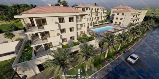 Stan u izgradnji u kompleksu sa bazenom – Baosici, Herceg Novi